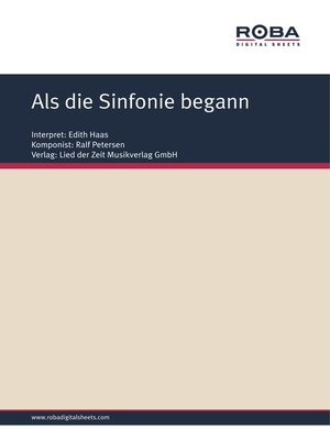 cover image of Als die Sinfonie begann